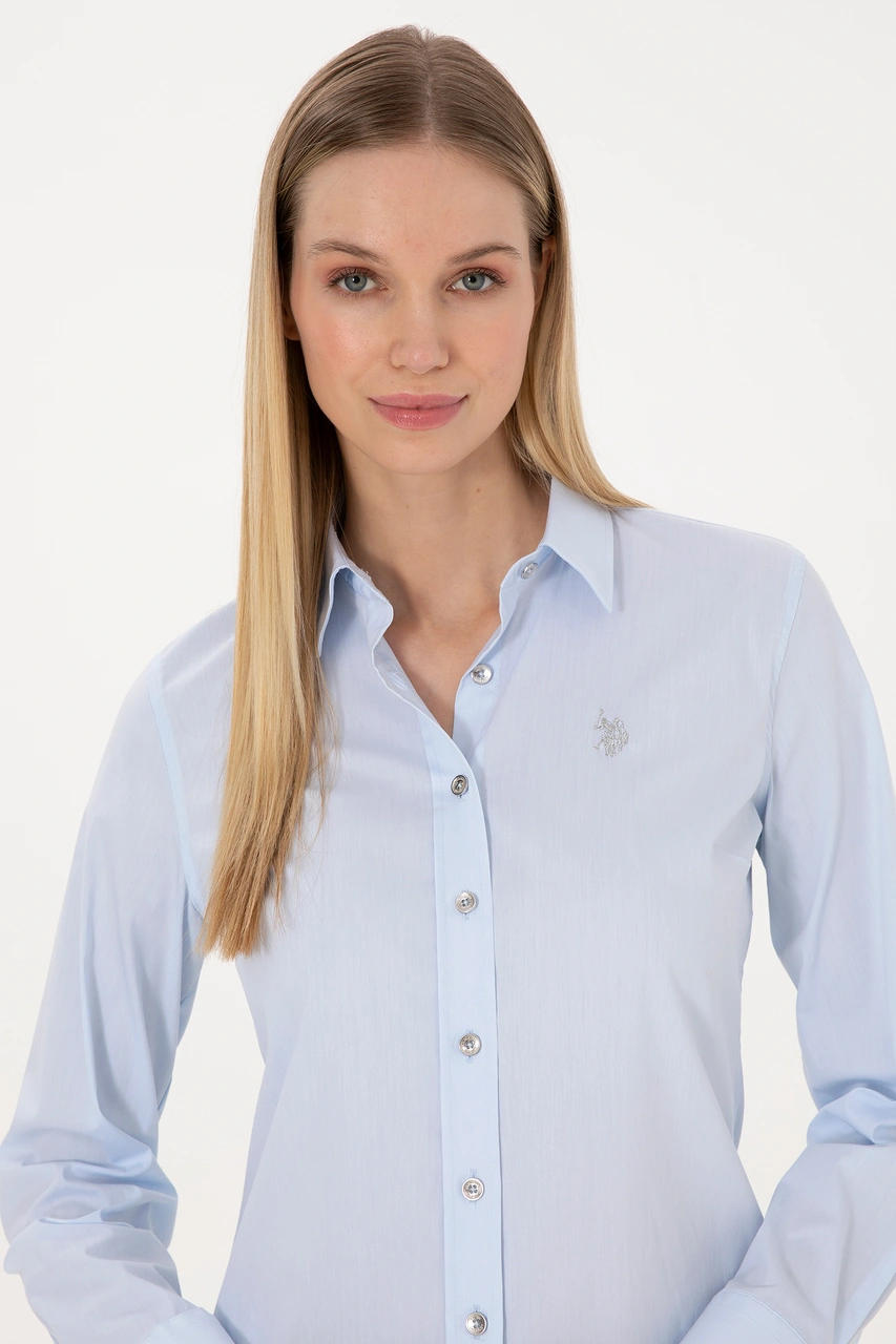 U.s. Polo Assn. Kadın Açık Mavi Gömlek Basic 50308024-vr003 Acık Mavı