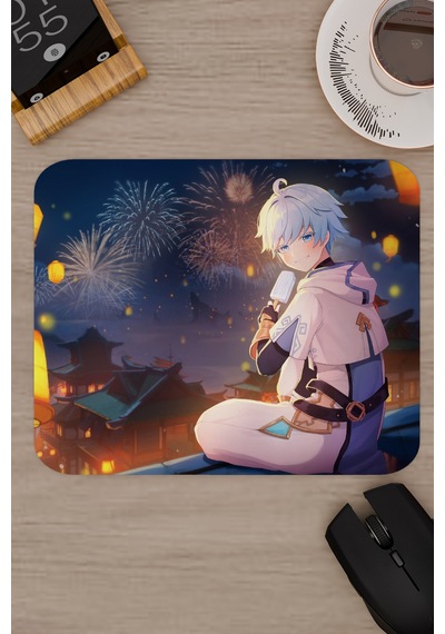 Chongyun Genshin Impact Anime Gacha V4 - 22x18 Gaming Mouse Pad Fare Altlığı