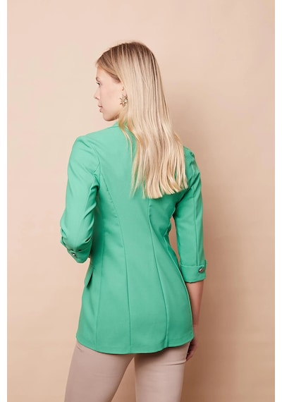 Metal Düğme Detaylı Cep Kapaklı Truvakar Kol Likralı Kumaş Blazer Spor Uzun Ceket-benetton Yeşili B.yeşili Metal Düğme Detaylı Cep Kapaklı Truvakar Kol Likralı Kumaş Blazer Spor Uzun Ceket-benetton Yeşili B.yeşili