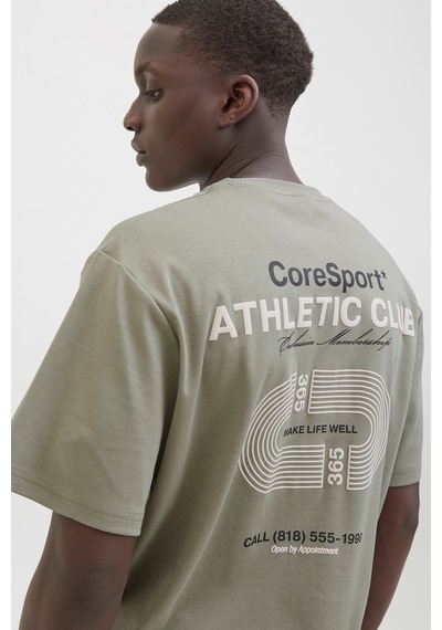 Jack & Jones Jcoathletıco Graphic Erkek T-shirt 12285727 Gri