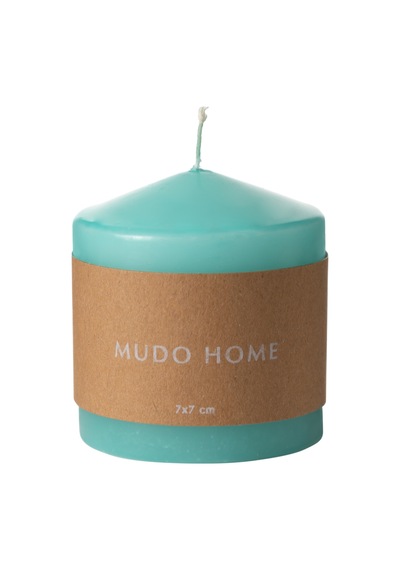 Mudo Home Sütun Mum Mavi 7x7 Diğer