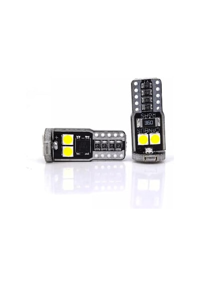 T10 Led Metal Platin W5W 6 Ledli Beyaz Park Tavan Plaka Ampülü 2