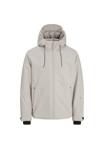Jack & Jones Erkek Bagcik Ayarli Kapüsonlu Su Geçirmez Ceket - Fusion - 12299783 Dove