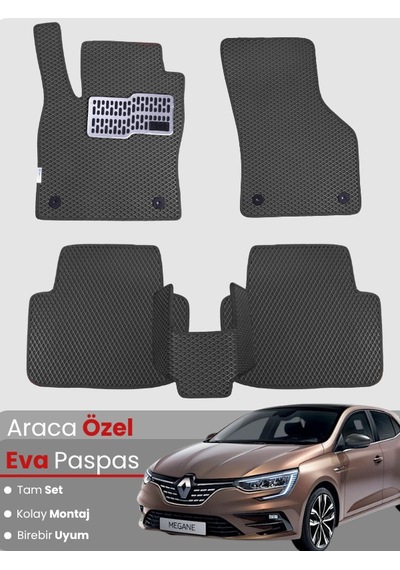Renault Megane 4 Hatchback 2016-2025 Uyumlu Eva Paspas Tam Set Oto Paspas,araca Özel 224