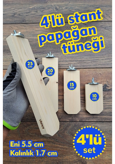 Vixpet Venty 4'lü Stant Papağan Tüneği | Lori, Sultan, Muhabbet, Monk, Forpus, Sevda, Senegal, Kayık