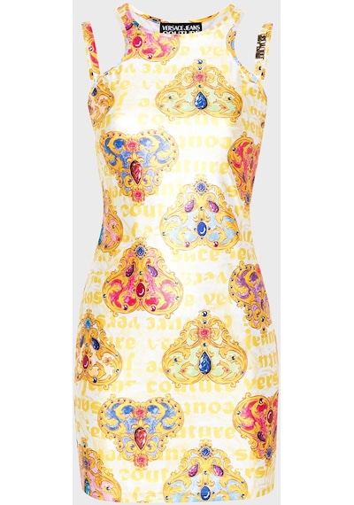 Versace Jeans Couture Bayan Elbise 76hao944 Js348 G03 Beyaz-gold