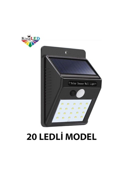 Maxilife Güneş Enerjili Hareket Sensörlü 20 Ledli Duvar Lambası Çok Renkli