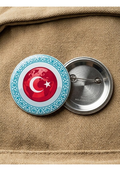 Fikart Şanlı Türk Bayrağı Ve Vatansever Özel Koleksiyonu 5'li Paket 58mm Buton Rozeti Seti Çok Renkli