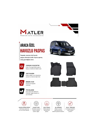 Ford Connect 2023 Model 4d Ekstra Havuzlu Paspas