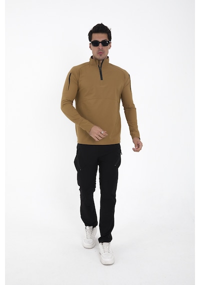 Camp Scoutland Camp136 Outdoor Tactical Su iticili Erkek Hardal Taktik Sweatshirt Hardal