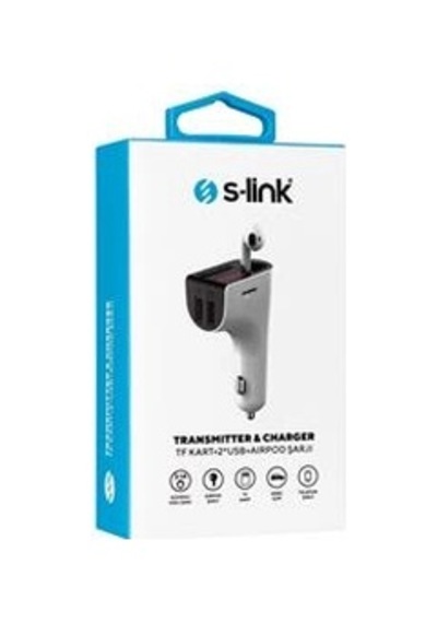 S-link Sl-bt245 5v 3.1a - 5v 1a Bluetooth Kulaklık Ve Tf+usb Fm Transmitter Kdo