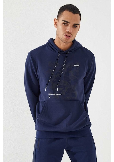 Tommy Life İndigo Kamuflaj Desen Baskılı Standart Kalıp Kapüşonlu Erkek Sweatshirt - 87884 Indıgo Tommy Life İndigo Kamuflaj Desen Baskılı Standart Kalıp Kapüşonlu Erkek Sweatshirt - 87884 Indıgo