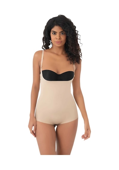 Uniquetrenders Kadın Lazer Kesim Ve Toparlayıcı Göğüs Altı Askılı Body Korse 3'lü Set Ten Rengi