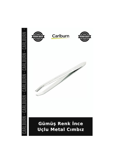 Özel Üretim Kişisel Bakım Kaş Makyaj Güzellik Metal Cımbız - Gümüş Renk - İnce Uç