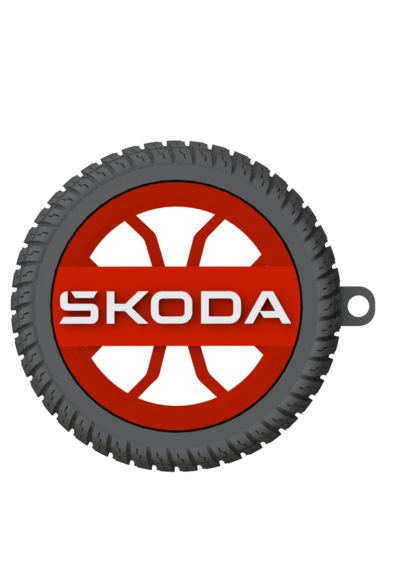 Skoda Uyumlu Özel Tasarım Anahtarlık - Premium Hafif Ve Dayanıklı Kırmızı