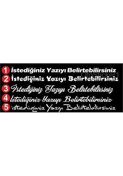 Oto Sticker Arka Cam Söz Özel Yazı Stickeri Büyük Cam Yazısı