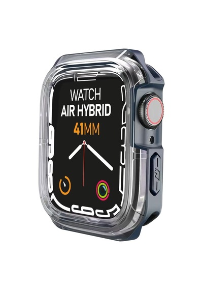 Apple Watch 8/7 Uyumlu Air Hybrid Kılıf 41mm, Darbeye Dayanıklı Koruyucu Silikon Kılıf Gece Mavi