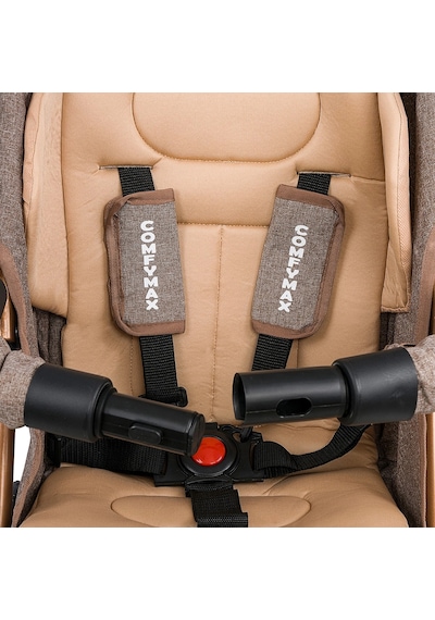 Comfymax Tam Yatar Baston Bebek Arabası Dark Red