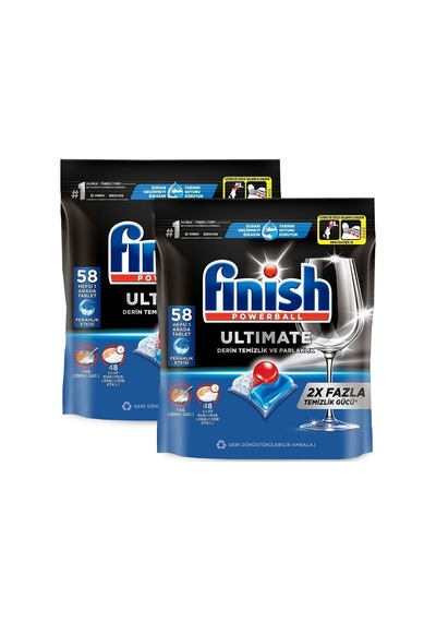 Finish Ultimate Bulaşık Makinesi Deterjanı Kapsül Tablet 116 Adet (58 x 2)
