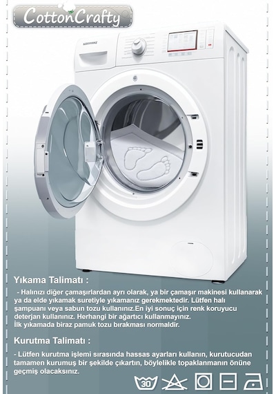 Cottoncrafty %100 Pamuk Dokuma Su Emici Banyo Paspas Seti, Banyo Halısı Vera 2 Li Set 60x100-60x50 Gri Genel
