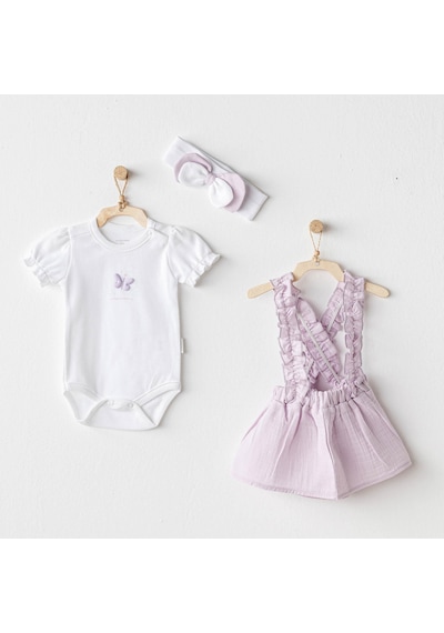 Andywawa Kız Bebek Takim 3'lü Set Magical Butterfly Ac25577 Lila