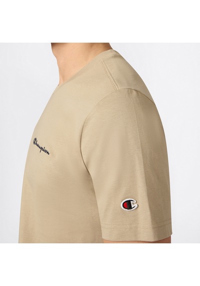 Champion Ss Regular Fit Erkek Bej T-shirt 221798 5559697
