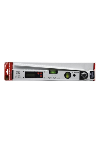 Dijital Açı Ölçerli Su Terazisi 400 Mm / 16 İnç - 2 Sulu Elektronik Eğim Ölçer 12471 Dijital Hassas Açı Ölçer Ve İki Sulu Su Terazisi 40 Cm