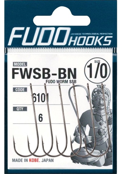 Fudo 6101 Worm Ssb Black Nikel Uzun Sap Tırnaklı İğne No:2/0 - Standart