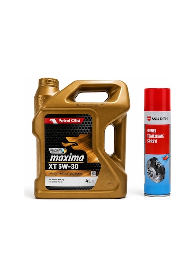 Petrol Ofisi Maxima XT 5W-30 4 L + Würth Balata Spreyi 500 ML