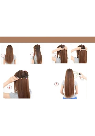 Caş Dekorasyon Isıya Dayanıklı Yarımay Çıt Çıt Saç - 39 - Şarap Kızıl - Dalgalı - 60 Cm - 110 Gr