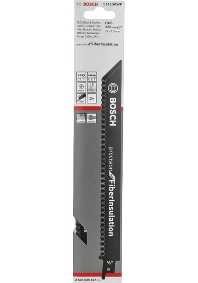 Bosch - Precision For Serisi Elyaflı Yalıtım Malzemeleri İçin Panter Testere Bıçağı S 1113 Awp