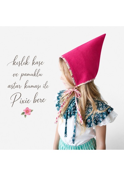 Bebe Çocuk Pixie Bere Fuşya