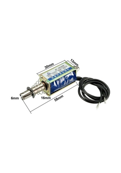 12v Dc İtme Çekme Solenoid Elektromıknatıs 10mm Strok 5n Güç Jf-0530b