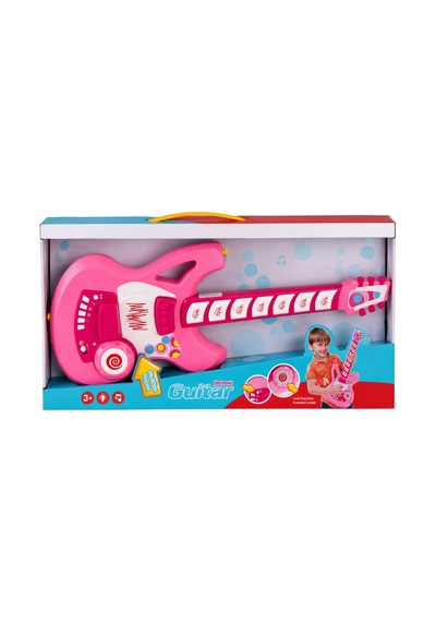 4933 Gitar Fonk Tuşlu Askılı Pembe Sesli