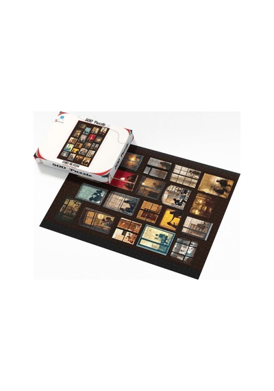 500 Parça Puzzle Şehirde Bir Akşam İnsanların Dünyaları