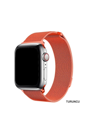 Apple Uyumlu  Watch Kordon 2 3 4 5 6 Se 7 42 44 45 MM Hasır Metal Kordon