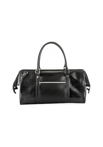 Seyahat Spor Ve Fitness Çantası Suni Deri - Lx600 Krokodil Siyah