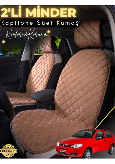 Fiat Palio Uyumlu 2'li Süet Oto Koltuk Minderi Terletmez Universal Oto Koltuk Kılıfı A1