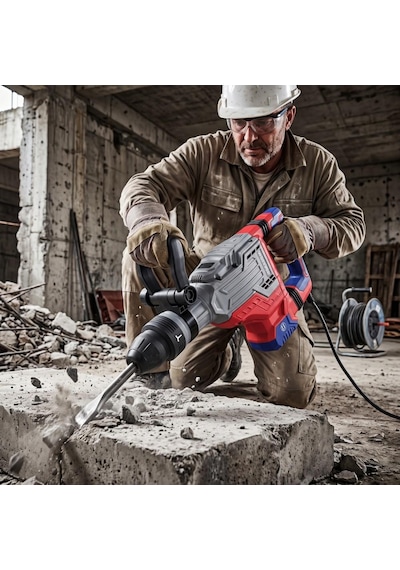 Workpro Wp470605 1700watt 45 Joule Profesyonel Sds-max 12kg Kırıcı 1 Ad Murç + 1 Ad Keski