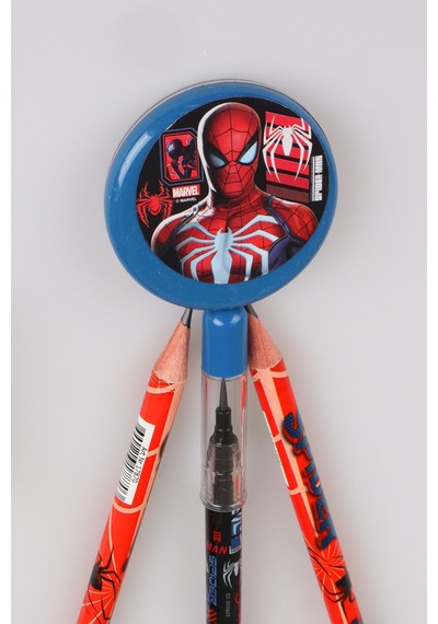 X Dekomus Lisanslı Spiderman Kırtasiye Seti 2 Kurşun Kalem,silgi Ve Kalemtraş Altın