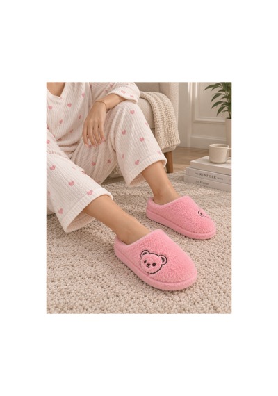 Salita Class Kadın Kışlık Peluş Ayıcık Nakışlı Ev Terliği Yumuşak Tüylü Rahat Kaymaz Taban Panduf Ultra Hafif Pembe Pembe Salita Class Kadın Kışlık Peluş Ayıcık Nakışlı Ev Terliği Yumuşak Tüylü Rahat Kaymaz Taban Panduf Ultra Hafif Pembe Pembe