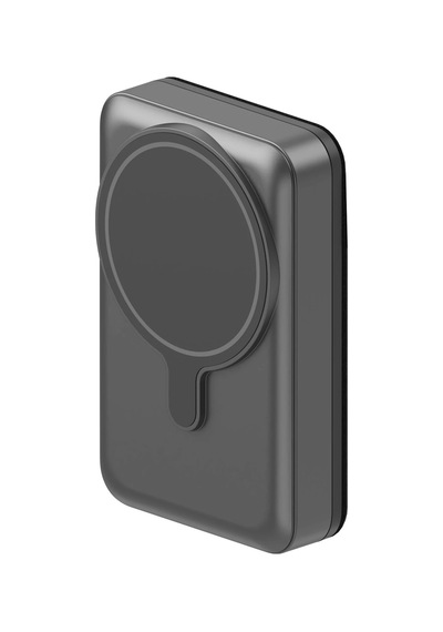 Magwallet Card 10.000 Mah 20w Type-c Ve 15w Kablosuz Şarj Ve Stantlı Magsafe Kartlıklı Hızlı Şarj Magsafe Powerbank Koyu Gri