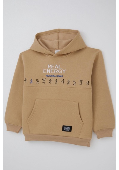Jabber Erkek Çocuk Sweatshirt Enerji Modu 5-14 Yaş, Bej Bej