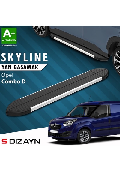 S-dizayn Opel Combo D Skyline Aluminyum Yan Basamak 193 Cm 2011-2015 A+ Kalite