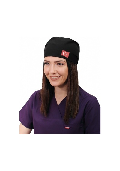 Siyah Bayrak İşlemeli Cerrahi Bone - Doktor Bone-Standart-116 Siyah