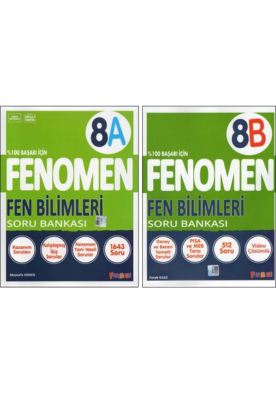 Fenomen 8. Sınıf Fen B. 8a+8b 2 Kitap