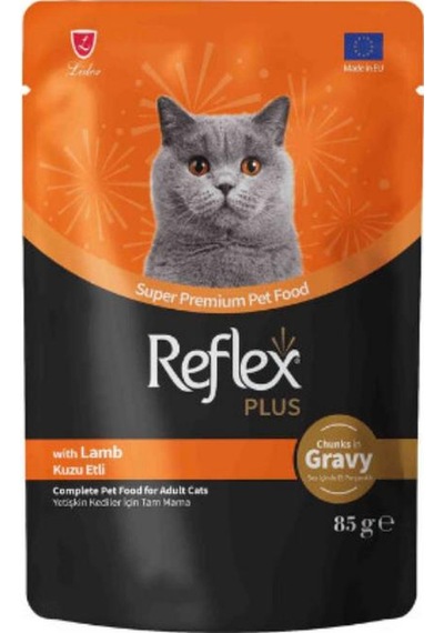 Reflex Plus Sos İçinde Parça Kuzu Etli Yetişkin Kedi Konservesi 85 Gr
