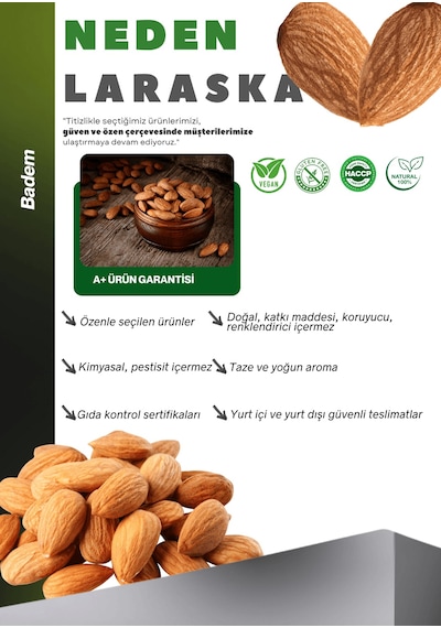 Çiğ Badem 100g Raw Almonds Taze Yeni Mahsül 100 G