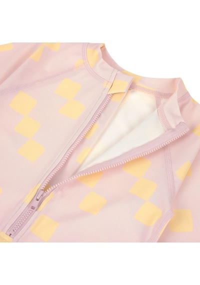 Lassig Uv Korumalı Mayo Checkerboard Pale Pink Yellow Pembe