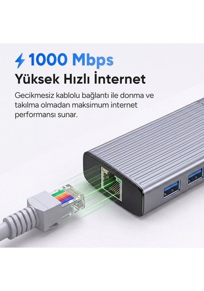 Juo Type-c 9 Portlu 4k 60hz Hdmı Gigabit Ethernet Dönüştürücü Sd Microsd Kart Okuyucu 100w Pd 3 Usb 3.2 Çoklayıcı Hub